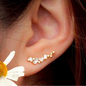 New Miminalis crawlers.  Sparkling Ear Climber Earrings